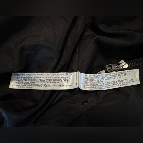 Zara Women's Black Long Down Hooded Puffer Coat - Water/Wind Res - Size: M - Picture 12 of 14